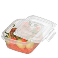 POTE QUADRADO C/ TRAVAS 1,8 LTS - 19,5X18,5X8,8 CM