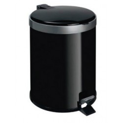 LIXEIRA PLASTICA C/PEDAL 12 LTS   PRETA