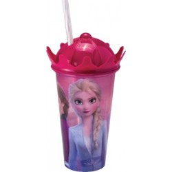 COPO C/ CANUDO 500 ML FROZEN COROA
