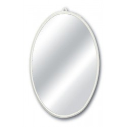 ESPELHO OVAL MOLDURA DE PLASTICO - 24CM X 32CM