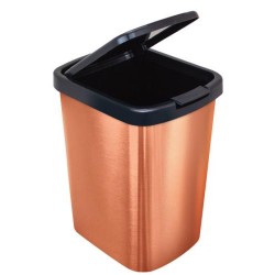 LIXEIRA COM LABEL ROSE C/ CLICK 9 LTS