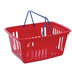 CESTA DE MERCADO C/ ALCA METAL 21,4L VERMELHO