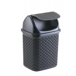 LIXEIRA DE PIA BASCULANTE RATTAN 4,5L PRETO