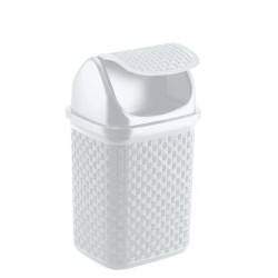 LIXEIRA DE PIA BASCULANTE RATTAN 4,5L BRANCO