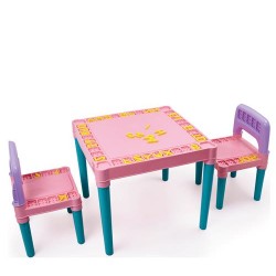 CJ INFANTIL EDUCATIVA MESA C/ 02 CADEIRAS MENINA