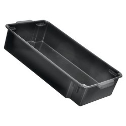 CAIXA BAIXA 11,5L - 51,5 X 30 X 9,5 CM - PRETO EMPILHAVEL