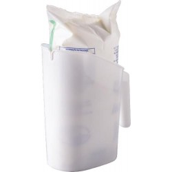 PORTA LEITE DE SAQUINHO - 15 X 8 X 16 CM BRANCO