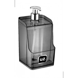 DISPENSER SLIM 500ML PRETO TRANSL. - 9 X 18 CM