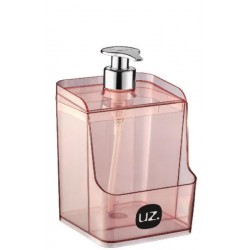 DISPENSER SLIM 500ML ROSA TRANSL. - 9 X 18 CM