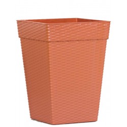 VASO QUADR COLUNA CERAMICO RATTAN 17,5 LTS