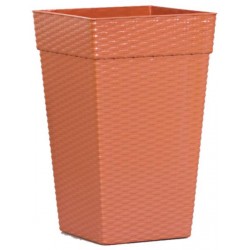 VASO QUADR COLUNA CERAMICO RATTAN 28 LTS