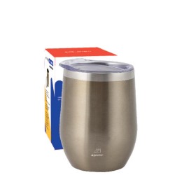 TERMICO - COPO 350ML INOX PAREDE DUPLA C/TP BRONZE