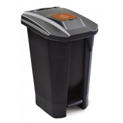 LIXEIRA C/ PEDAL / TPA CLIC / RODA 120L PRETA ORG