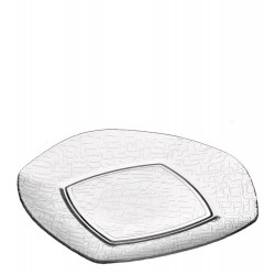 QUADRATTO - PRATO RASO 26 CMS