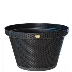 VASO RED RATTAN PRETO 10L