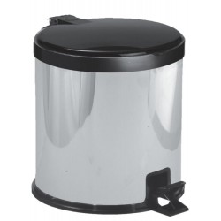 LIXEIRA ACO INOX C/PEDAL SEM CESTO 12 LTS