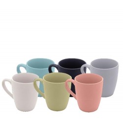 CANECA 310ML CERAMICA COR MIX