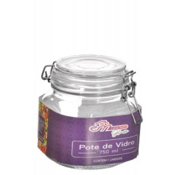 POTE DE VIDRO HERMETICO 0.75L