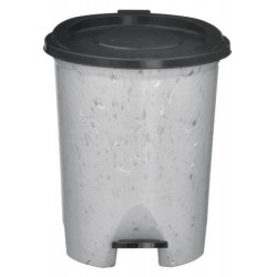 LIXEIRA C/ PEDAL 14L - MARMORIZADO SORT