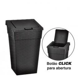 LIXEIRA 10L RATTAN TAMPA CLICK