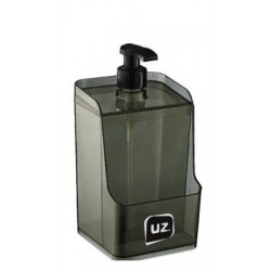 DISPENSER SLIM 500ML PRETO TRANSLUCIDO TAMPA PRETA
