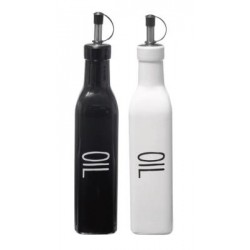 GLASS - AZEITEIRO 290ML MANHATTAN BRANCO / PRETO