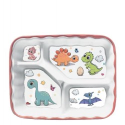 ECOKITCHEN - PRATO P/ REFEICAO INFANTIL C/ DIV DINO