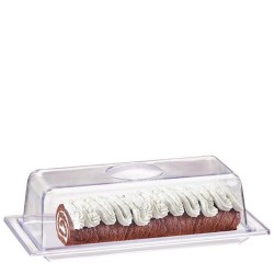 CRISTAL - PORTA DOCES, PÃES E SALGADOS 28 X 15 X 9 CM