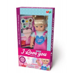 BONECA COLEÇÃO I LOVE YOU MAKEUP 34 CM