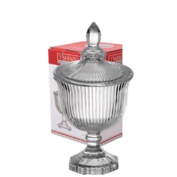 GLASS - POTICHE C/ PE GRAFFIATO Ø9,5 X 19CM