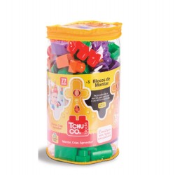BLOCOS DE MONTAR C/ 77 PCS TCHUCO - BOLSA