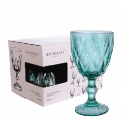 GLASS - TACA 320ML JG C/ 06 PCS DIAMOND VERDE