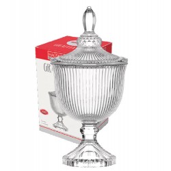 GLASS - POTICHE C/ PE GRAFFIATO Ø11,5 X 24,5CM