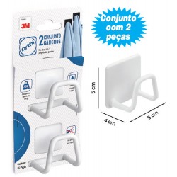 BRANCO - CONJ 02 GANCHOS 3M