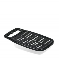 RALADOR PRATIC C/ POTE 420ML - PRETO - 21 X 11,5 X 5,4 CM