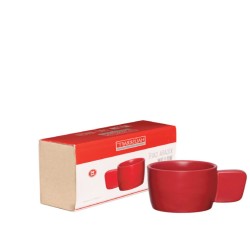 XÍCARA 80ML JG C/ 06 PCS CERÂMICA WILLOW VERMELHO