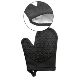 SILICONE - LUVA TERMICA PRETO 22 X 18CM