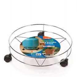 SUPORTE BOTIJÃO GÁS C/ RODÍZIO - Ø30 X 9 CM