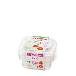 FACIL - CONJ C/ 03 POTES QUAD BAIXO 530ML TRANSPARENTE