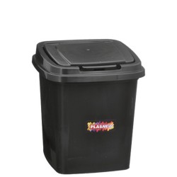 LIXEIRA 3,6L C/ TAMPA CLICK  PRETA