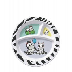 ECOKITCHEN - PRATO P/ REFEICAO INFANTIL ZEBRA Ø21,5 CM