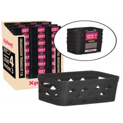 ORGANIZADOR 1,8L CJ C/ 04 PCS - 18 X 12,5 X 20 CM
