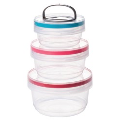 POTE NEXUS C/ ALÇA ACOPLAVEL CJ C/ 03 PCS - 160 / 260 / 470 ML