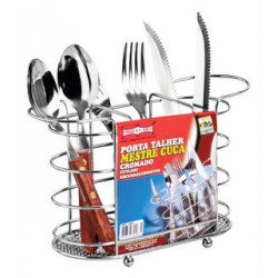 PORTA TALHER MESTRE CUCA CROMADO- 22X15X8 CM